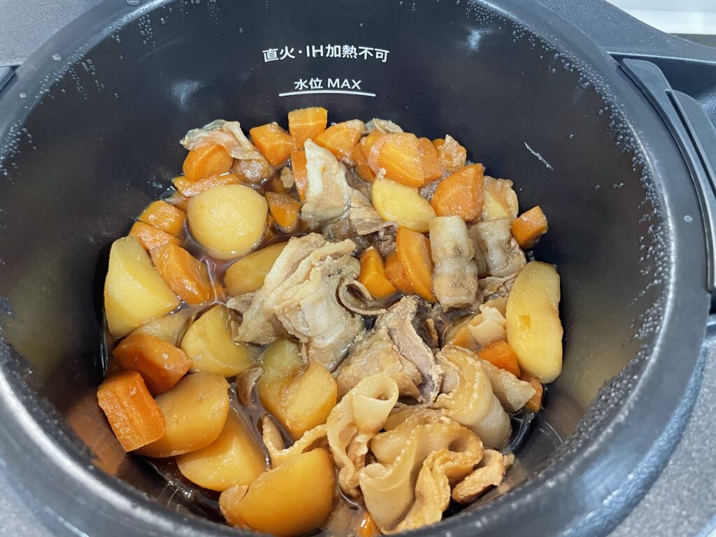 肉じゃがの煮汁